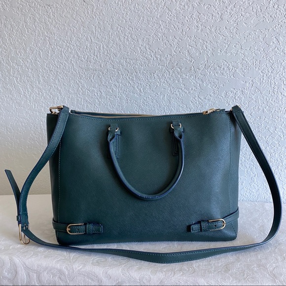 Tory Burch deep green saffiano tote - Picture 4 of 14